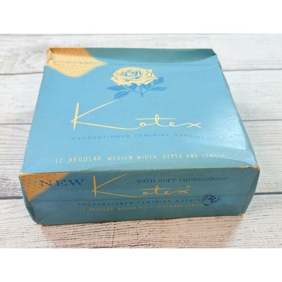 Vintage 1959 Kotex Feminine Pads Napkins 1 Box of 12 Unused Prop - Picture 7 of 10